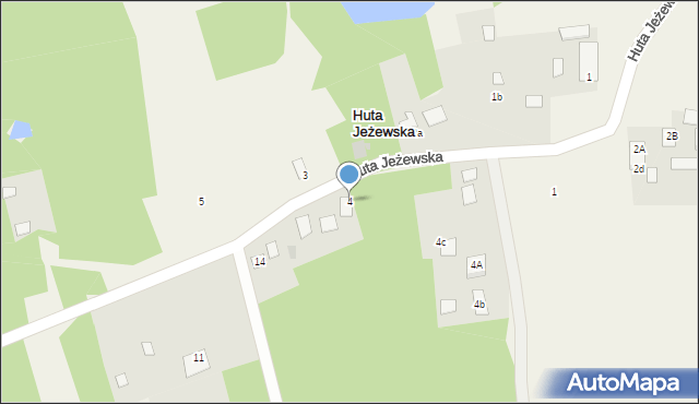 Huta Jeżewska, Huta Jeżewska, 4, mapa Huta Jeżewska