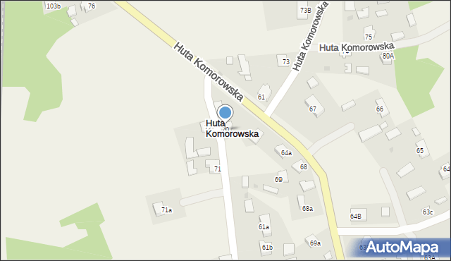 Huta Komorowska, Huta Komorowska, 70, mapa Huta Komorowska