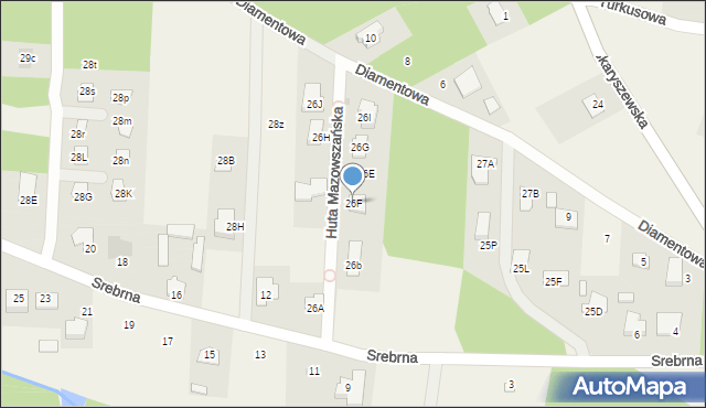 Huta Mazowszańska, Huta Mazowszańska, 26F, mapa Huta Mazowszańska