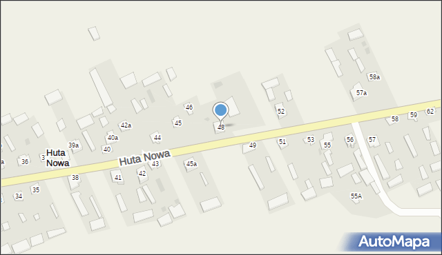 Huta Nowa, Huta Nowa, 48, mapa Huta Nowa