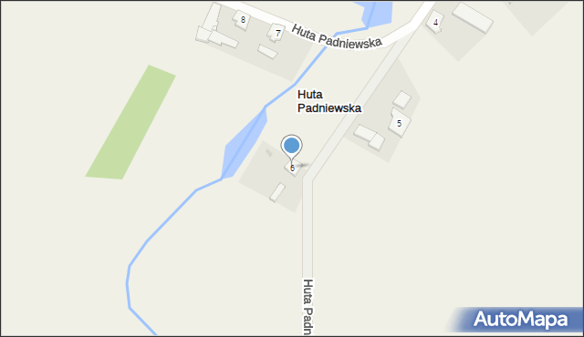 Huta Padniewska, Huta Padniewska, 6, mapa Huta Padniewska