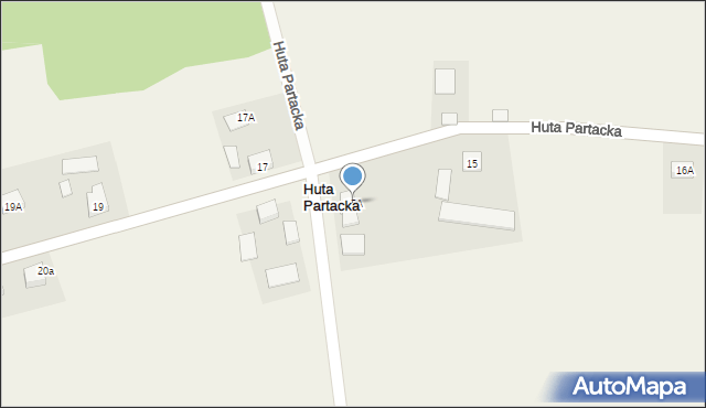Huta Partacka, Huta Partacka, 15A, mapa Huta Partacka