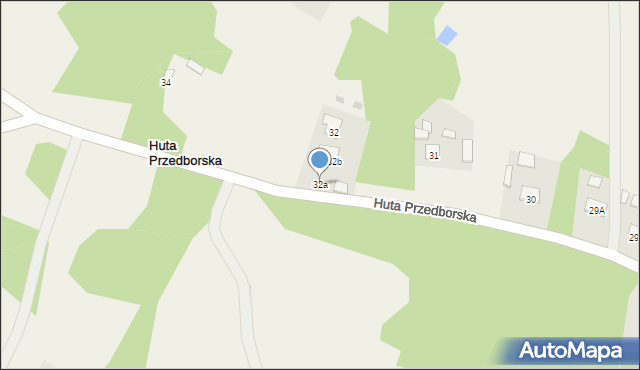 Huta Przedborska, Huta Przedborska, 32a, mapa Huta Przedborska