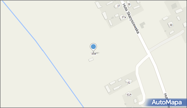 Huta Skaryszewska, Huta Skaryszewska, 40a, mapa Huta Skaryszewska