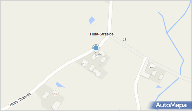 Huta-Strzelce, Huta-Strzelce, 14, mapa Huta-Strzelce