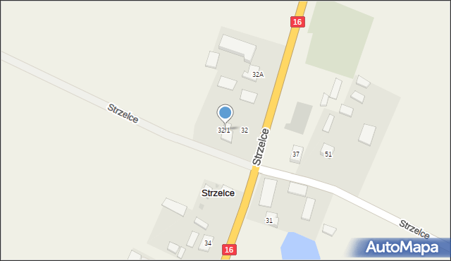 Huta-Strzelce, Huta-Strzelce, 32/1, mapa Huta-Strzelce
