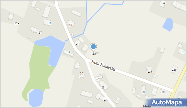 Huta Żuławska, Huta Żuławska, 14a, mapa Huta Żuławska