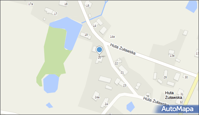 Huta Żuławska, Huta Żuławska, 20, mapa Huta Żuławska