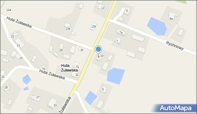 Huta Żuławska, Huta Żuławska, 6, mapa Huta Żuławska