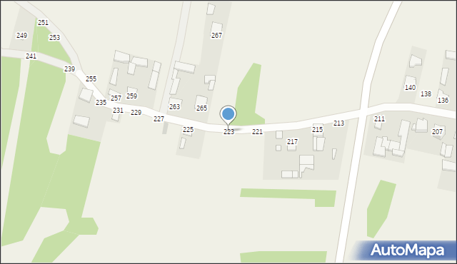 Hutków, Hutków, 223, mapa Hutków