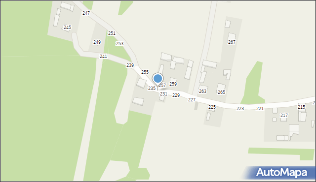 Hutków, Hutków, 233, mapa Hutków