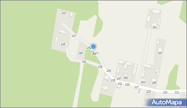 Hutków, Hutków, 253, mapa Hutków