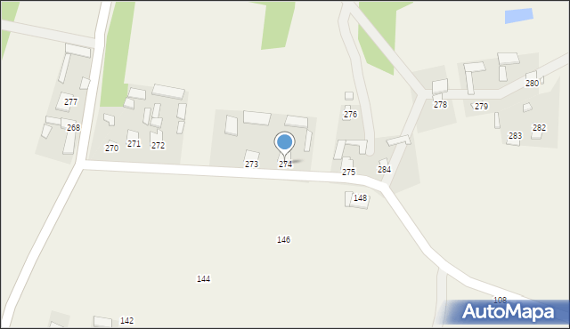 Hutków, Hutków, 274, mapa Hutków