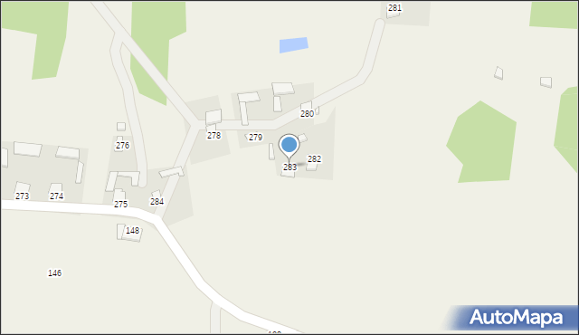 Hutków, Hutków, 283, mapa Hutków