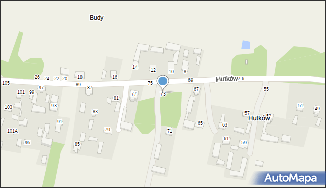 Hutków, Hutków, 73, mapa Hutków