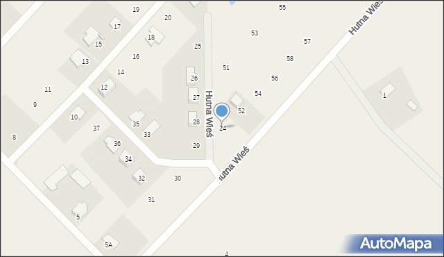 Hutna Wieś, Hutna Wieś, 24, mapa Hutna Wieś