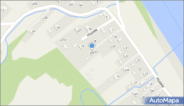 Huzele, Huzele, 102, mapa Huzele