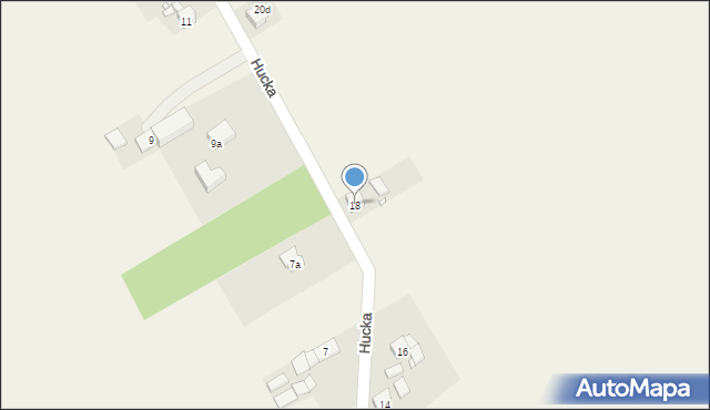 Jełowa, Hucka, 18, mapa Jełowa