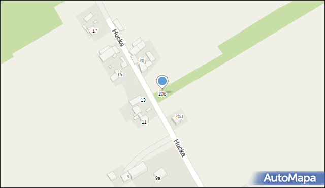 Jełowa, Hucka, 20b, mapa Jełowa