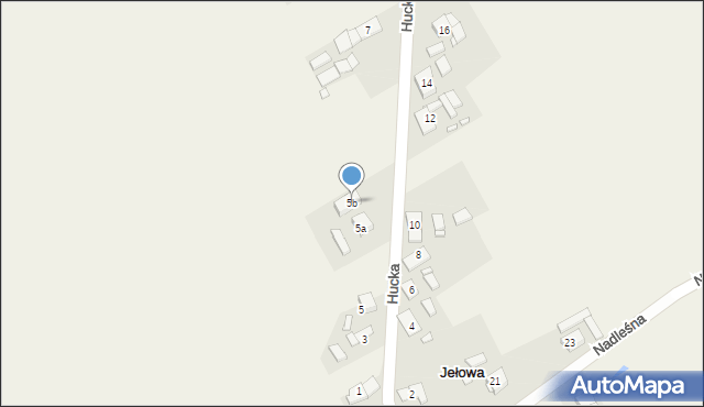 Jełowa, Hucka, 5b, mapa Jełowa
