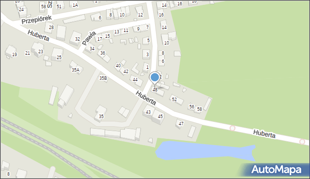 Katowice, Huberta, 48, mapa Katowic