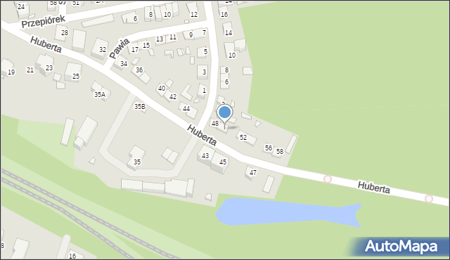 Katowice, Huberta, 50, mapa Katowic