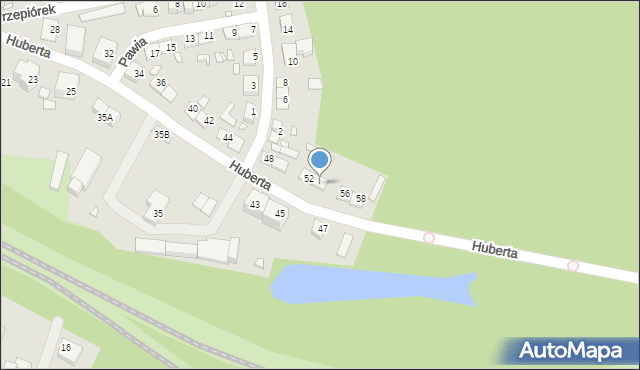 Katowice, Huberta, 54, mapa Katowic