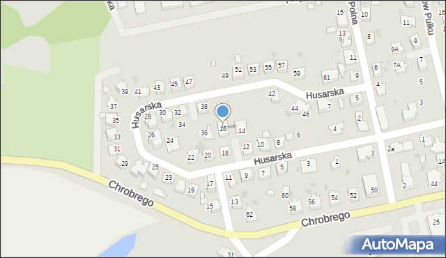 Kędzierzyn-Koźle, Husarska, 16, mapa Kędzierzyna-Koźle