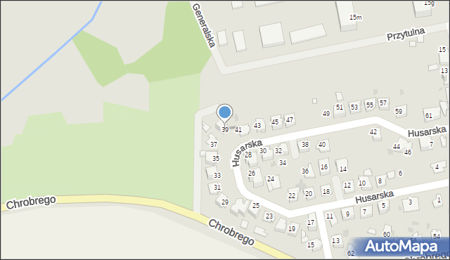Kędzierzyn-Koźle, Husarska, 39, mapa Kędzierzyna-Koźle