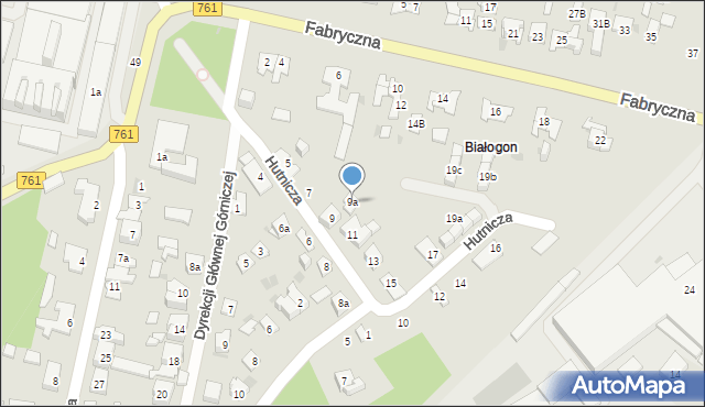 Kielce, Hutnicza, 9a, mapa Kielc