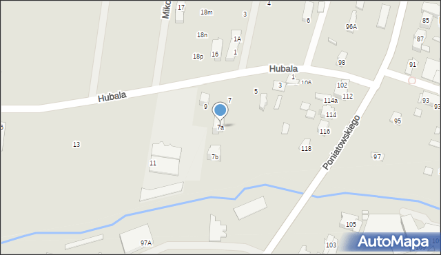 Kobyłka, Hubala Henryka, mjr., 7a, mapa Kobyłka