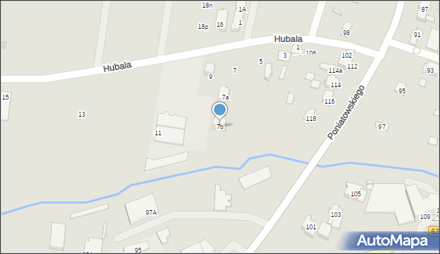 Kobyłka, Hubala Henryka, mjr., 7b, mapa Kobyłka