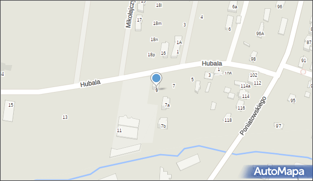 Kobyłka, Hubala Henryka, mjr., 9, mapa Kobyłka