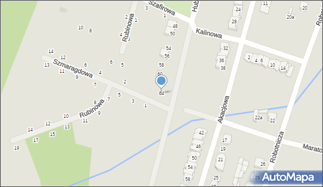 Końskie, Hubala Henryka, mjr., 64, mapa Końskie