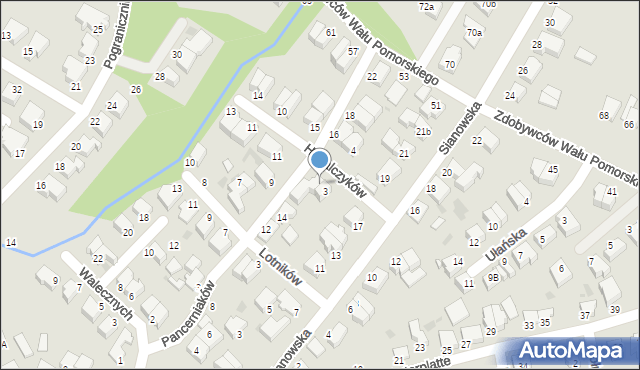 Koszalin, Hubalczyków, 5, mapa Koszalina