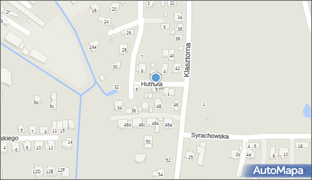Kraków, Hutnika Michała, 3, mapa Krakowa