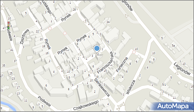 Krosno, Humieckiego Modesta, 4, mapa Krosna