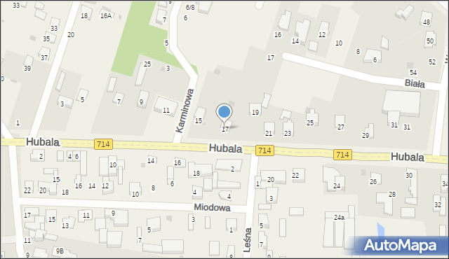 Ksawerów, Hubala Henryka, mjr., 17, mapa Ksawerów