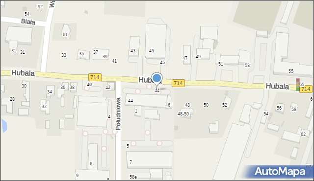 Ksawerów, Hubala Henryka, mjr., 44, mapa Ksawerów