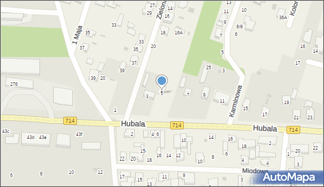 Ksawerów, Hubala Henryka, mjr., 5, mapa Ksawerów