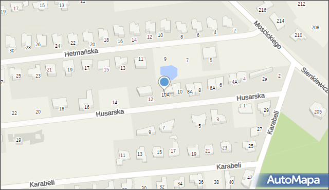 Lipków, Husarska, 10A, mapa Lipków