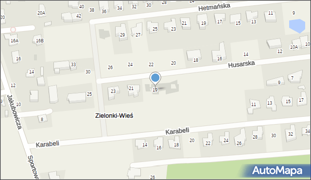 Lipków, Husarska, 19, mapa Lipków