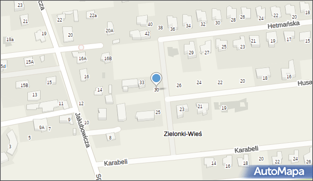 Lipków, Husarska, 30, mapa Lipków