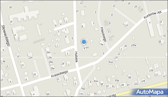 Lubaczów, Hubala Henryka, mjr., 4, mapa Lubaczów