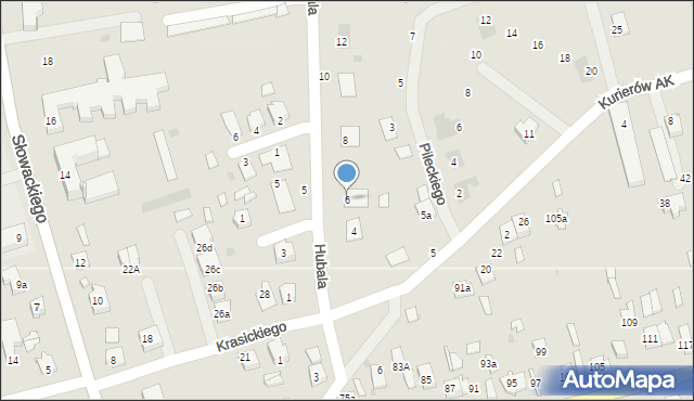 Lubaczów, Hubala Henryka, mjr., 6, mapa Lubaczów