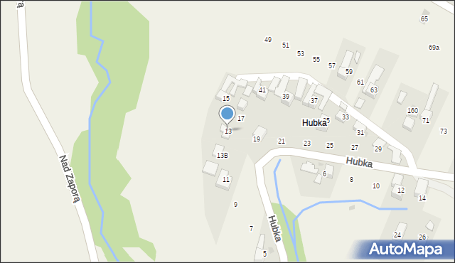 Maniowy, Hubka, 13, mapa Maniowy