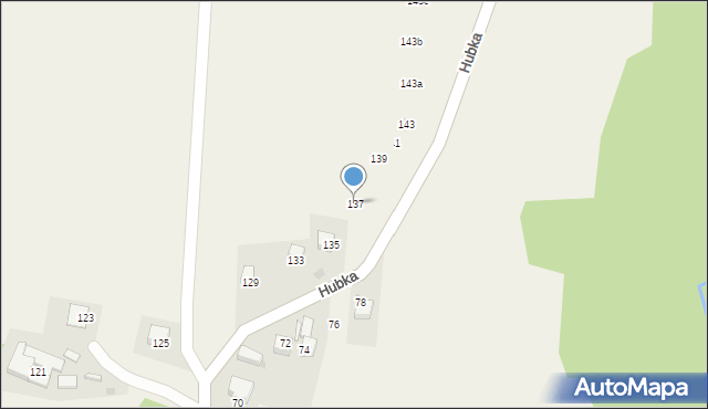 Maniowy, Hubka, 137, mapa Maniowy