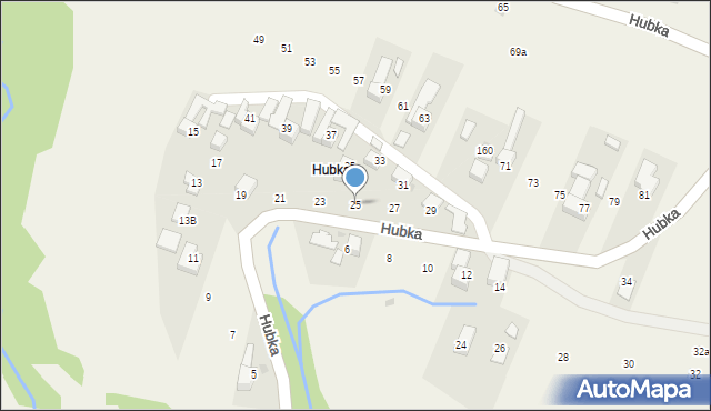 Maniowy, Hubka, 25, mapa Maniowy