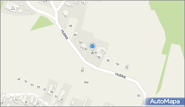 Maniowy, Hubka, 60, mapa Maniowy