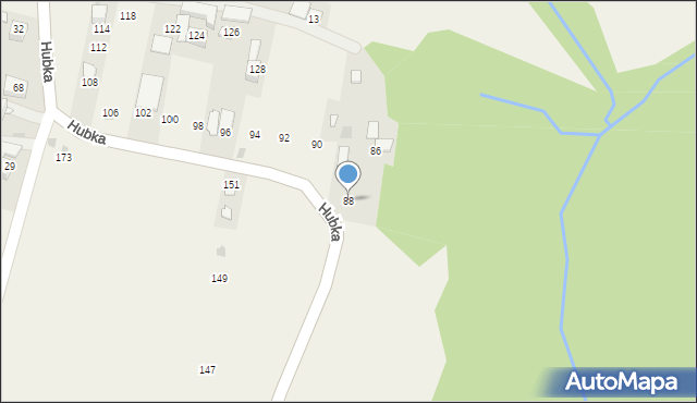 Maniowy, Hubka, 88, mapa Maniowy